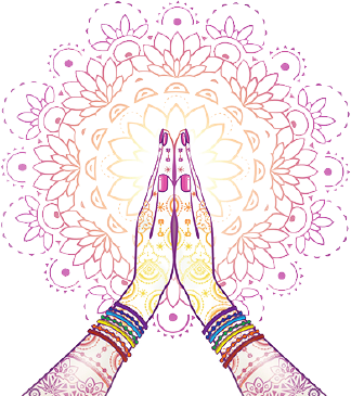 Namaste Hands Illustration